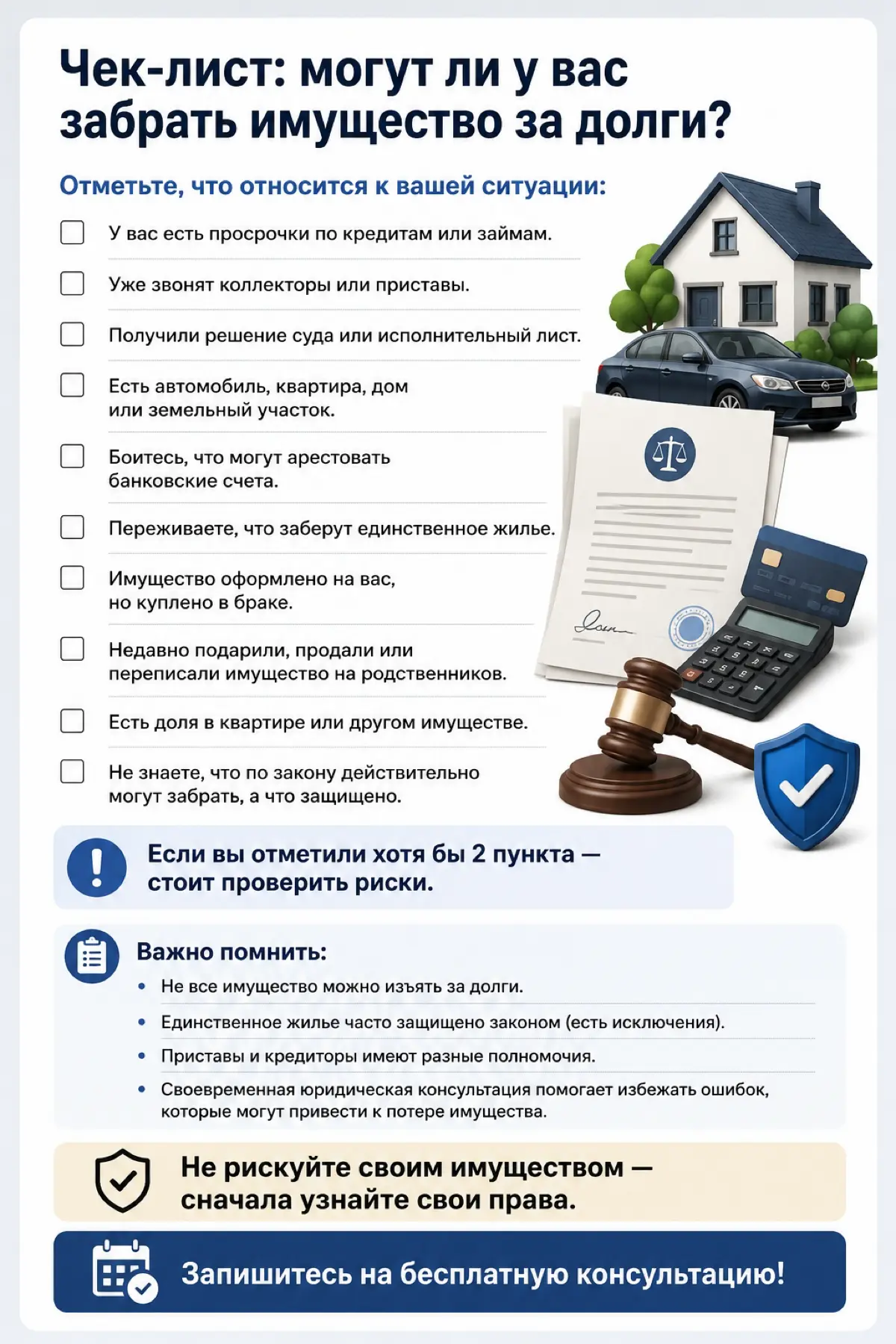❗«У меня заберут дом? Квартиру? Машину?»
Большинство людей с долгами живут в постоянном страхе:
«Приставы всё заберут»
«Останусь без денег»
«Арестуют всё имущество»
Но в реальности люди часто боятся т... | Сетка — социальная сеть от hh.ru
