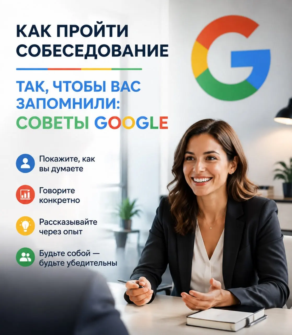 Как пройти собеседование так, чтобы вас запомнили: советы Google
Главное на собеседовании: показать, как вы думаете, принимаете решения и работаете с реальными задачами | Сетка — социальная сеть от hh.ru