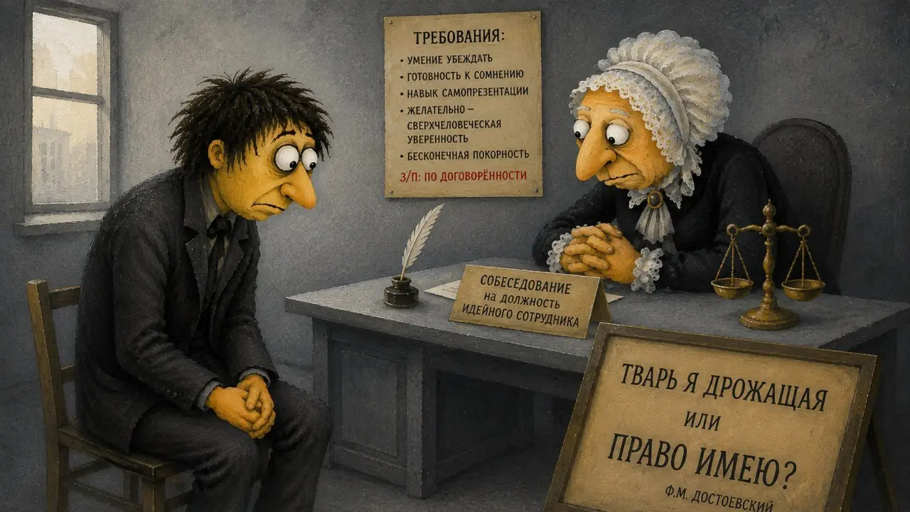 «Тварь я дрожащая или право имею?»
Автор: Харламова Ольга
Нет, сегодня мы не будем обсуждать преступление Раскольникова и его теорию о «право имеющих» | Сетка — социальная сеть от hh.ru