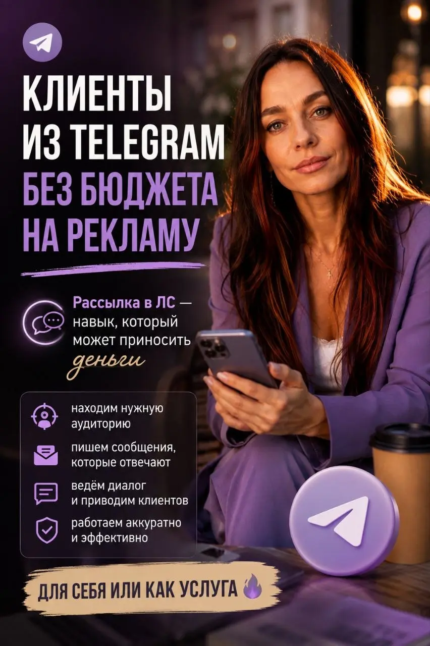 Клиенты в Telegram без бюджета: как работают рассылки в 2026-м
Один из самых быстрых способов получить заявки — системная рассылка в личные сообщения | Сетка — социальная сеть от hh.ru