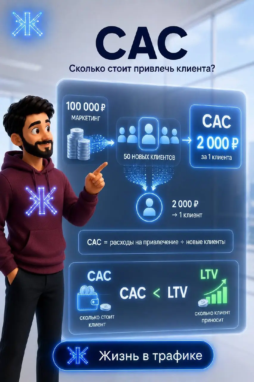 💰CAC: сколько на самом деле стоит привлечь одного клиента? | Сетка — социальная сеть от hh.ru