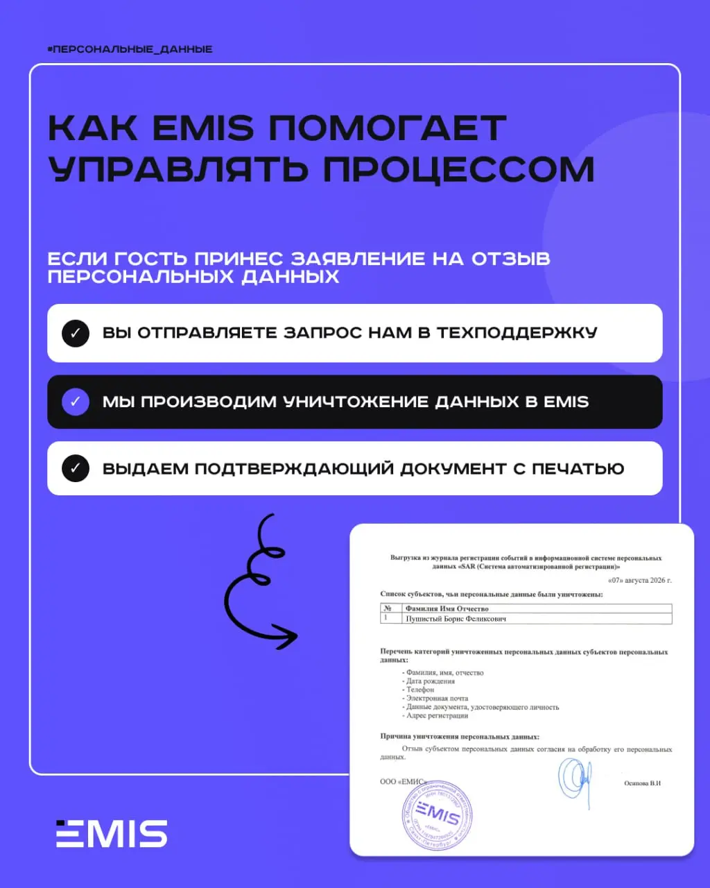 📁Гость выехал из отеля. Что должно произойти с его персональными данными?
Они не уничтожаются автоматически в момент выселения | Сетка — социальная сеть от hh.ru