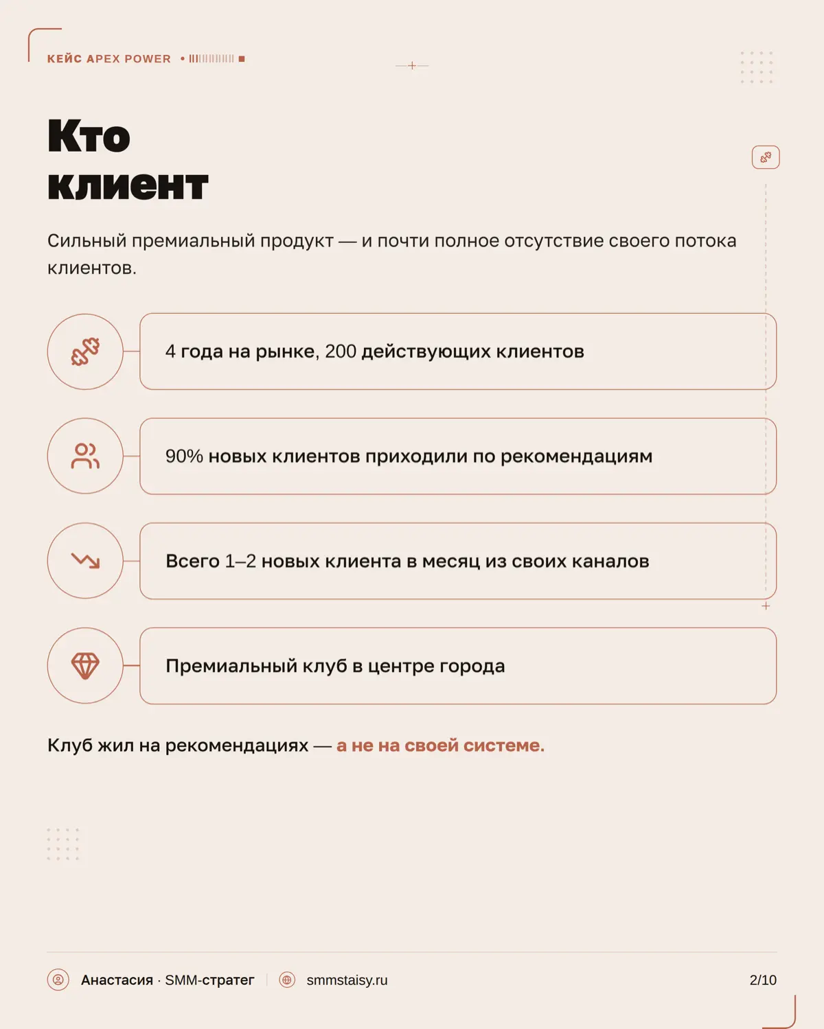 В фитнес-нише контент должен продавать атмосферу, результат и желание стать частью клуба
В карусели показываю, какие результаты удалось получить и какие решения помогли к ним прийти →
*оригинальное на... | Сетка — социальная сеть от hh.ru