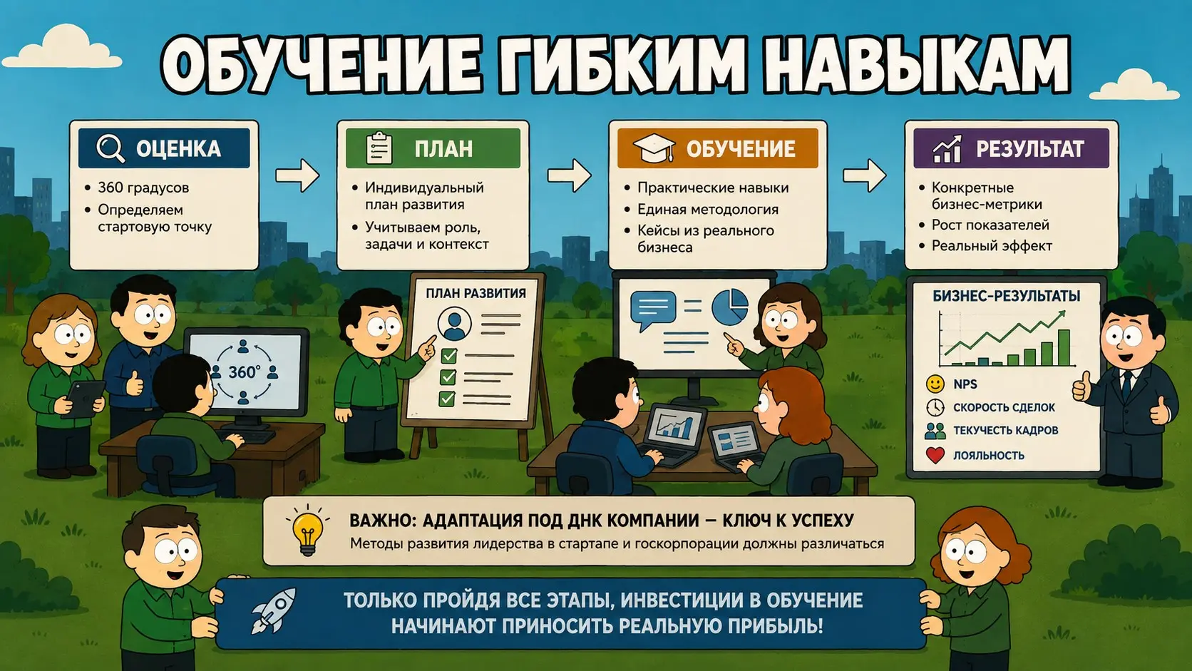 Как обучение гибким навыкам повышает бизнес-результаты | Сетка — социальная сеть от hh.ru