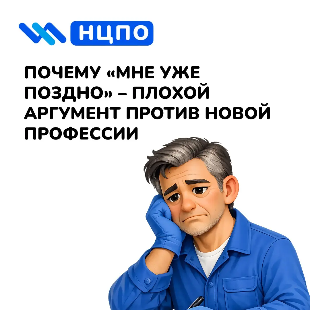 ⏳ Почему «мне уже поздно» – плохой аргумент против новой профессии
Фраза «мне уже поздно» звучит убедительно. Но часто за ней стоит не возраст, а страх учиться и менять привычный ритм | Сетка — социальная сеть от hh.ru