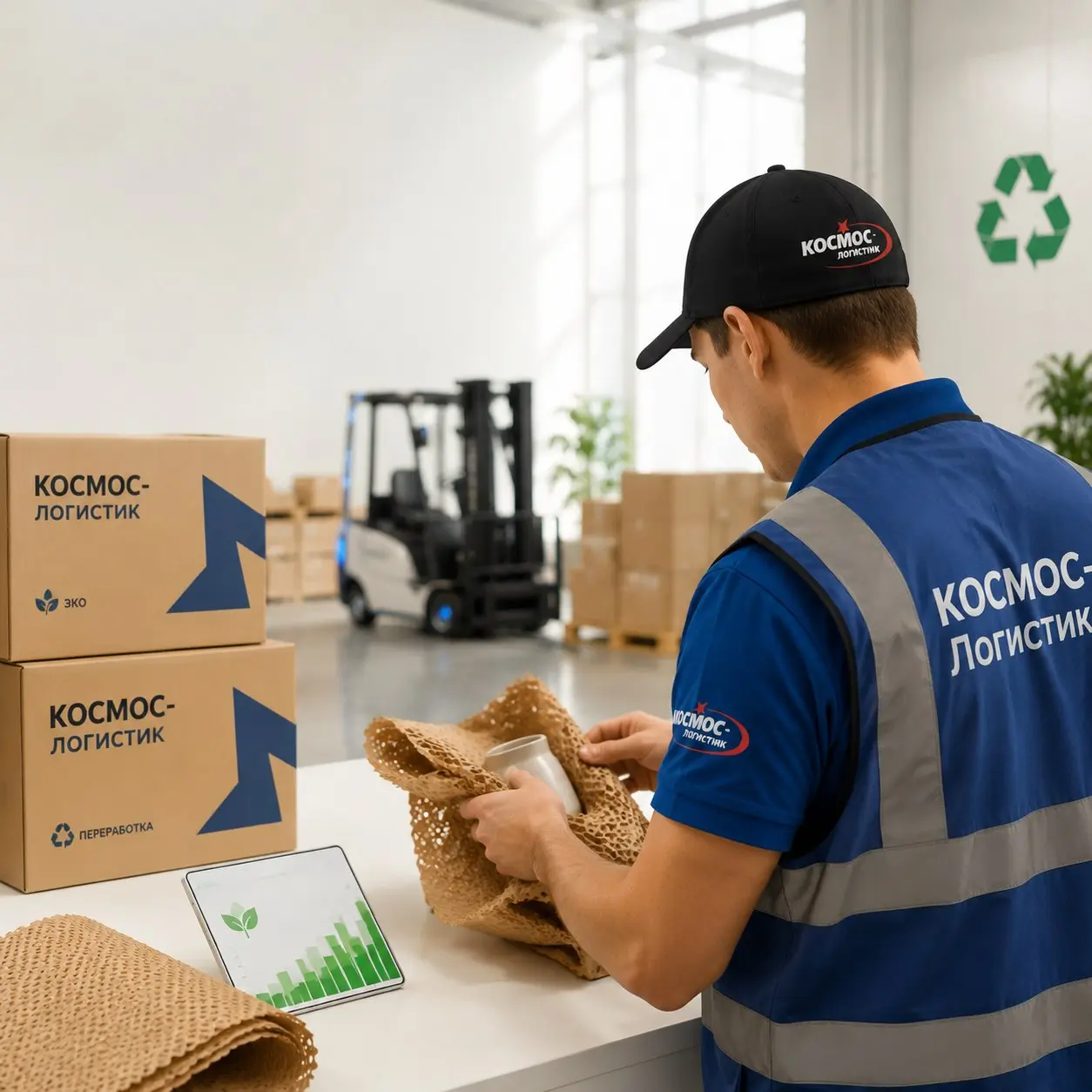 Эко-стандарты на нашем складе
Мы в Космос Логистик снизили отходы на 30% за месяц. Лайфхак: прессуйте и сдавайте стрейч-пленку. При цене обмотки от 90 ₽ за паллет, сдача сырья окупит 15% трат | Сетка — социальная сеть от hh.ru