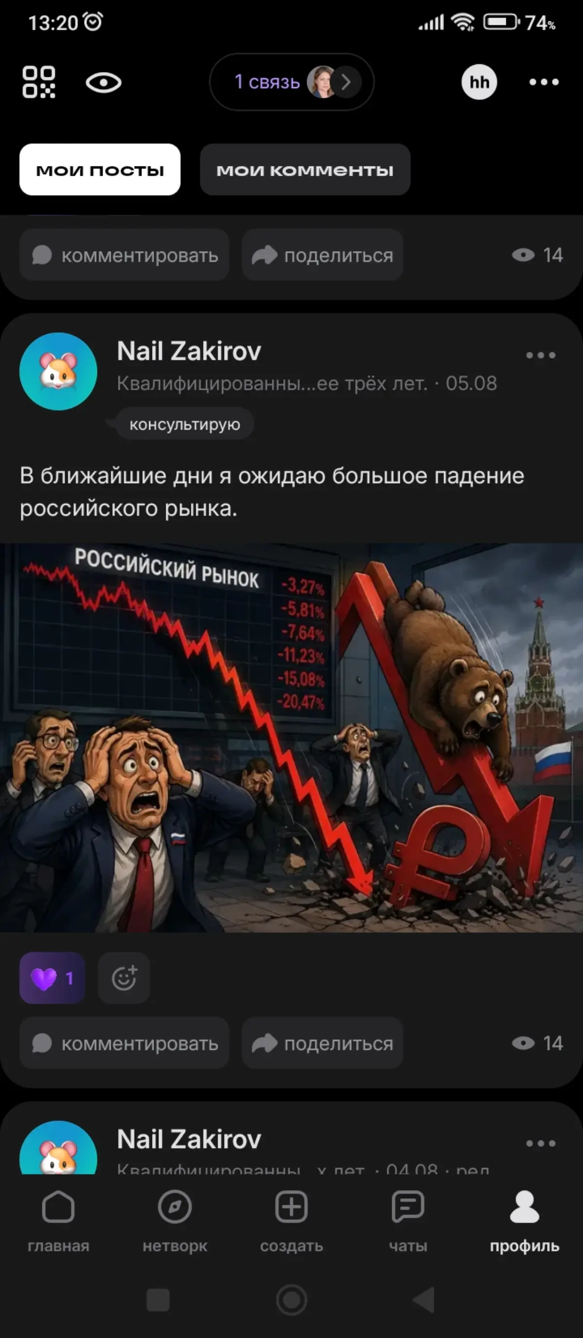 05.08.2026 год. Дата рекомендации по российскому рынку | Сетка — социальная сеть от hh.ru
