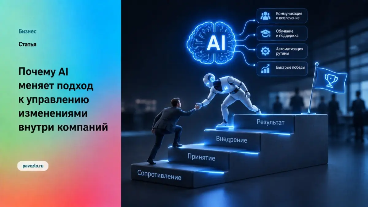AI меняет подход к управлению изменениями внутри компаний | Сетка — социальная сеть от hh.ru