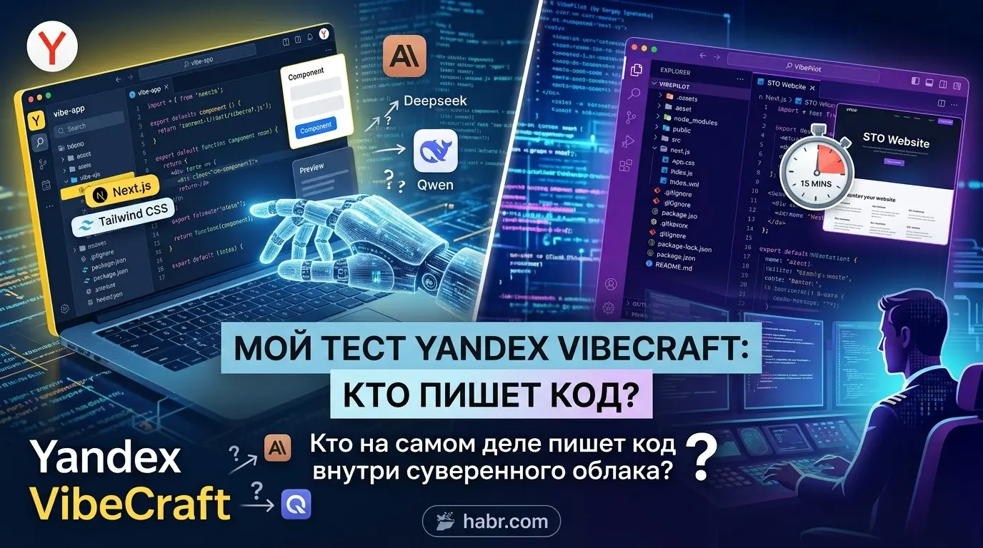 Протестировал Vibecraft от Яндекса. Один вопрос остался без | Сетка — социальная сеть от hh.ru