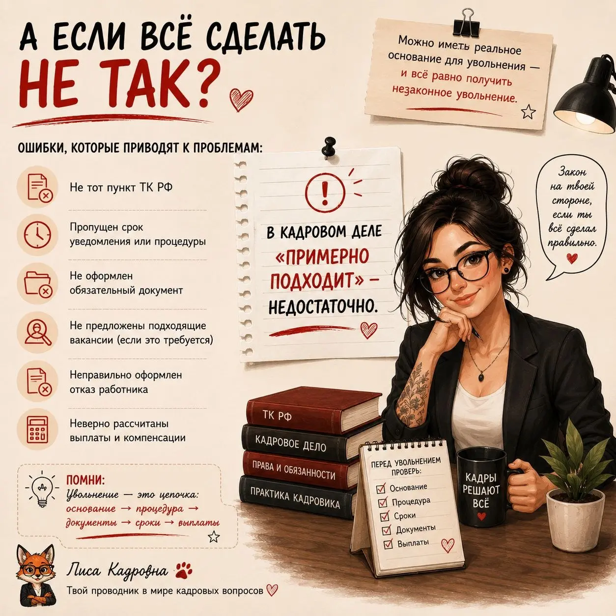 УВОЛИТЬ ПРОСТО ПОТОМУ, ЧТО «ОН МЕНЯ ДОСТАЛ»?
Нет.
Разбираемся,
на каких основаниях
на самом деле можно прекратить трудовой договор | Сетка — социальная сеть от hh.ru