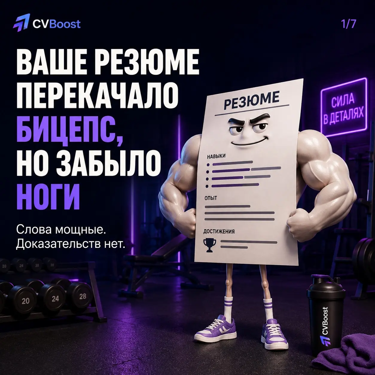 Ваше резюме перекачало бицепс, но забыло ноги 🏋️‍♂️ | Сетка — социальная сеть от hh.ru