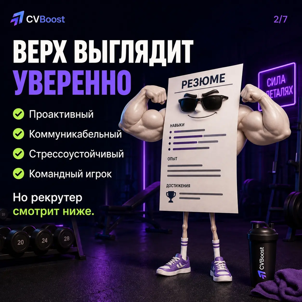 Ваше резюме перекачало бицепс, но забыло ноги 🏋️‍♂️ | Сетка — социальная сеть от hh.ru