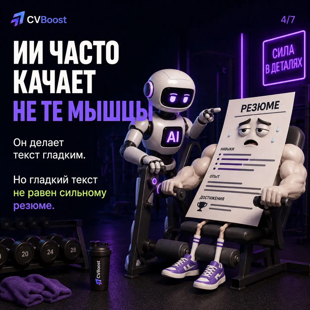 Ваше резюме перекачало бицепс, но забыло ноги 🏋️‍♂️ | Сетка — социальная сеть от hh.ru
