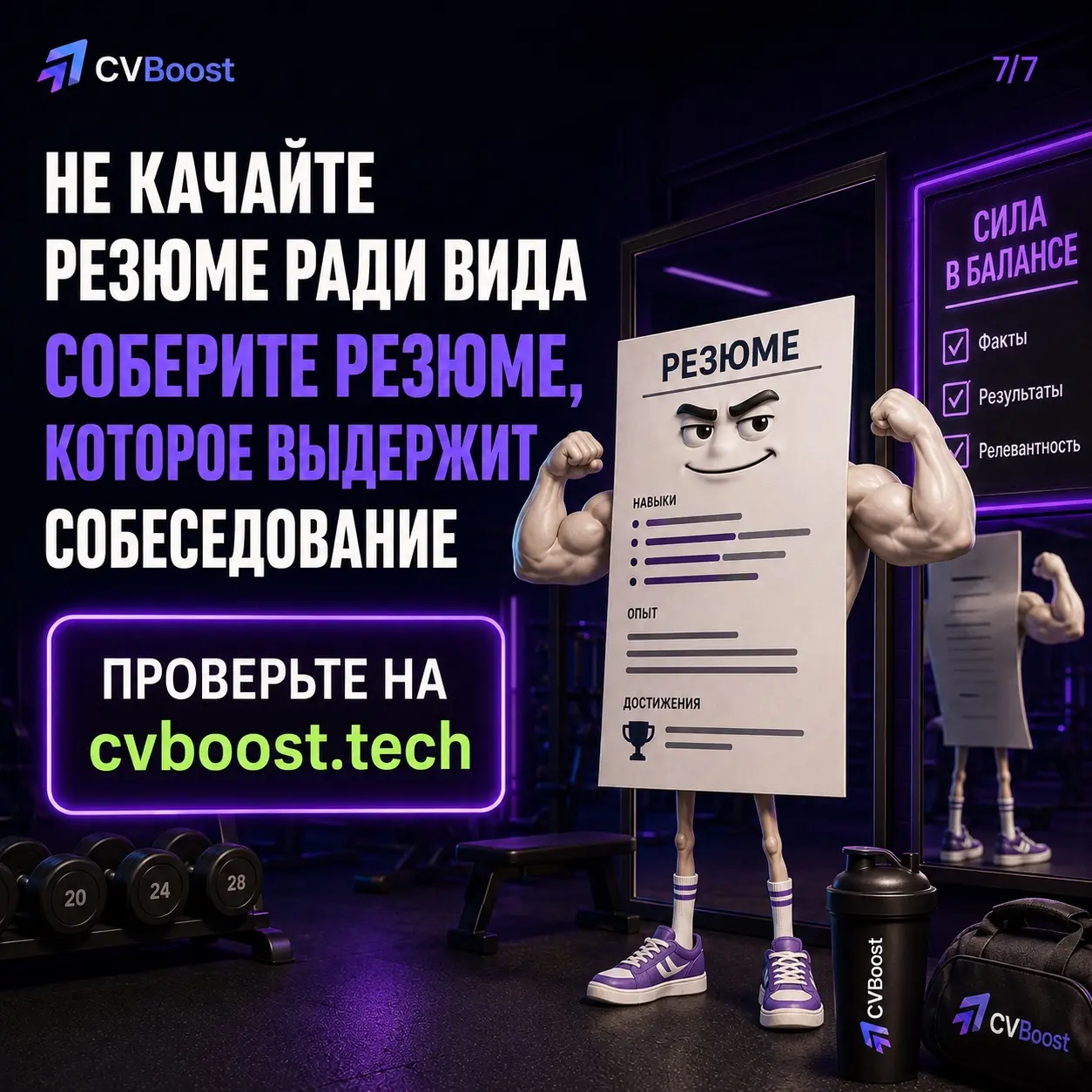 Ваше резюме перекачало бицепс, но забыло ноги 🏋️‍♂️ | Сетка — социальная сеть от hh.ru