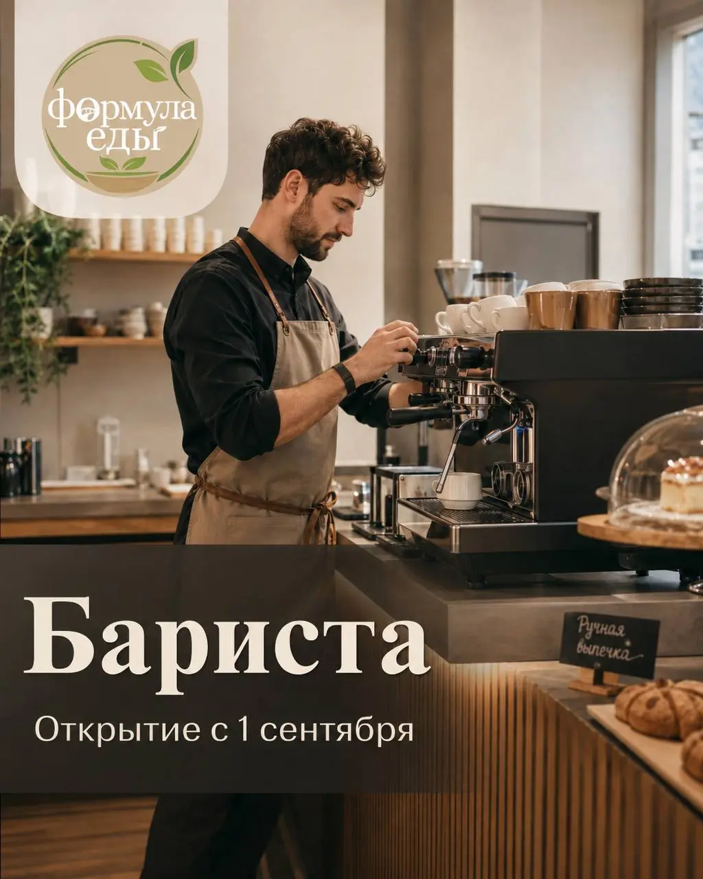 БАРИСТА
От 3 000₽/смена + % от выручки
(в среднем от 4 500₽)
Формула еды
• Москва
• Рестораны/Кафе
• +79150743839
Полное описание вакансии размещено в Телеграм и Макс | Сетка — социальная сеть от hh.ru