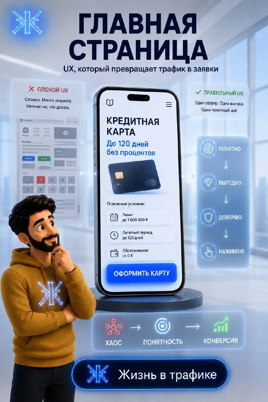 Как оформить главную страницу, чтобы увеличить конверсию? | Сетка — социальная сеть от hh.ru