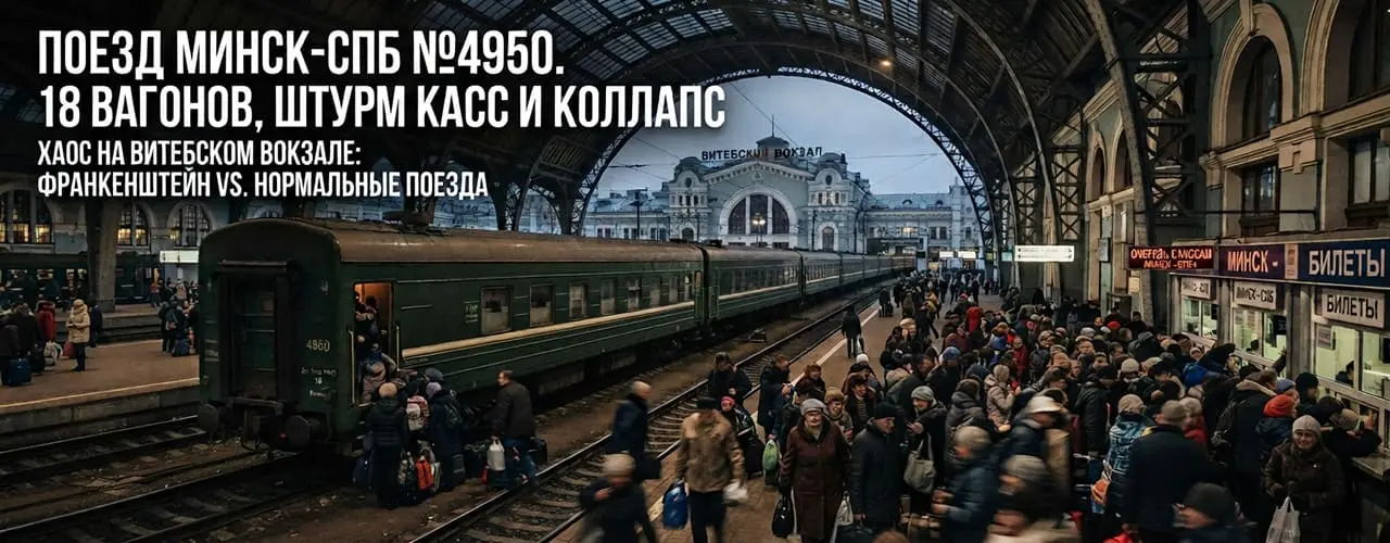 Штурм касс на Витебском вокзале! 🚂 Поезд Минск — СПб из 18 вагонов вызвал транспортный коллапс. Почему вместо удобных регулярных составов запускают «франкенштейнов»? Смотрите новое видео! 👇 | Сетка — социальная сеть от hh.ru