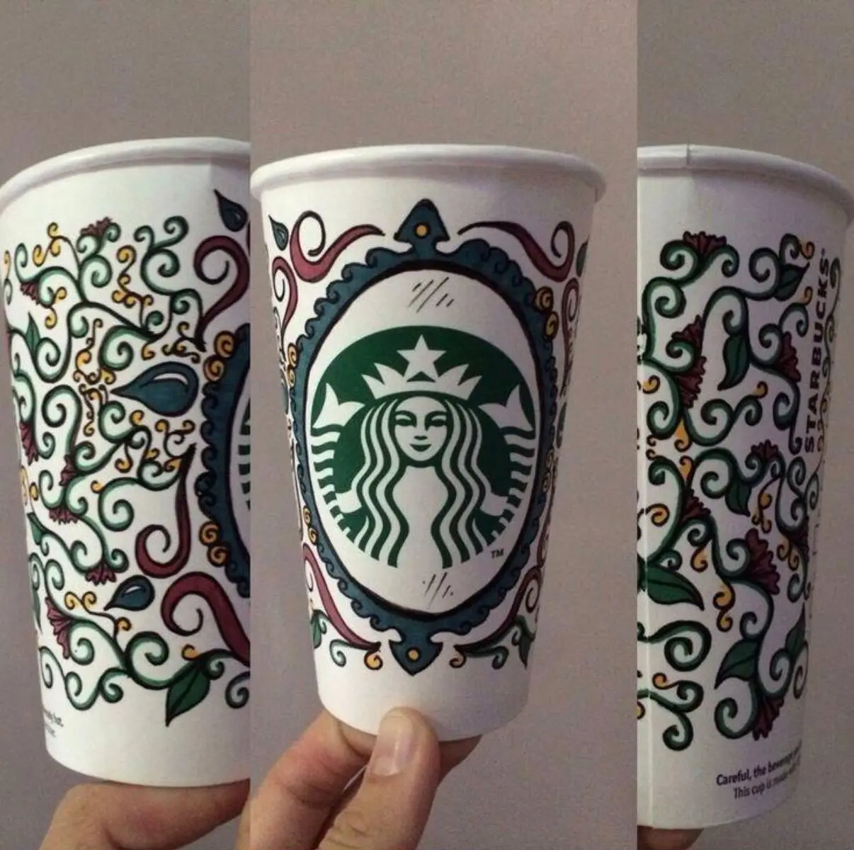 Один из первых больших UGC-кейсов Starbucks начался… с обычного белого стаканчика.
Люди сами начали рисовать на стаканах Starbucks - а потом фотографировать их и выкладывать в соцсети | Сетка — социальная сеть от hh.ru