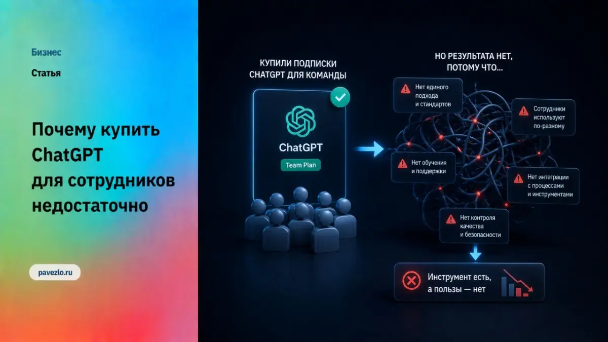Почему купить ChatGPT для сотрудников недостаточно | Сетка — социальная сеть от hh.ru