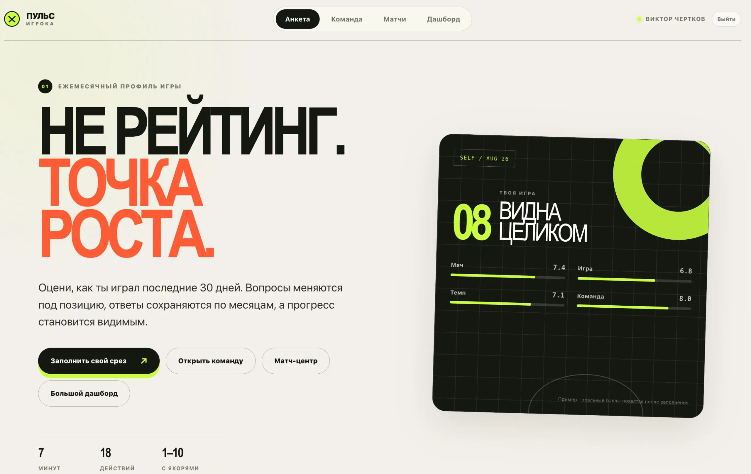 Как воскресний футбол превратился в небольшой data‑продукт 😃
Уже несколько лет я играю в футбол с одной компанией ребят | Сетка — социальная сеть от hh.ru