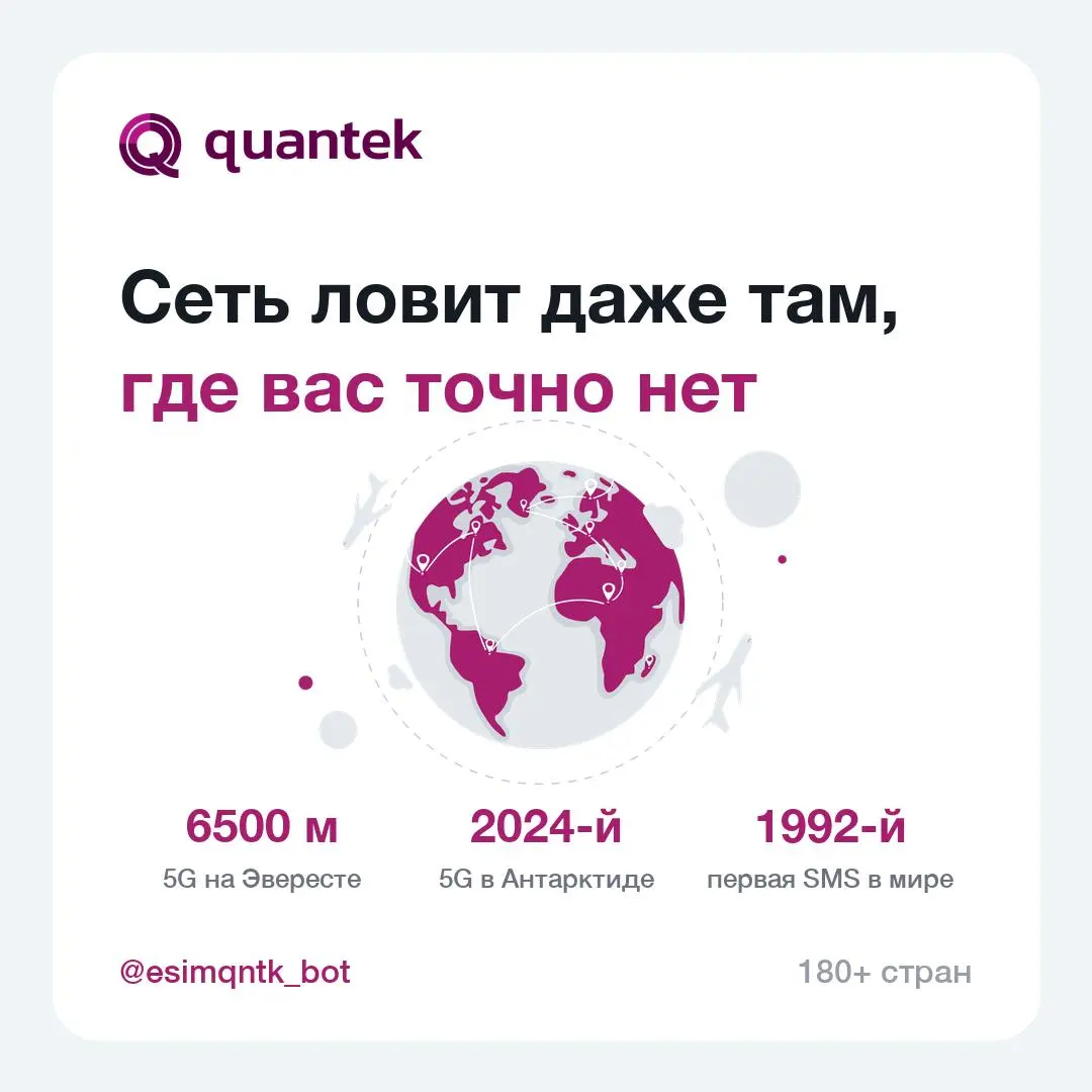 🌍 Сеть ловит даже там, где вас точно нет
Пока мы ищем работающий Wi-Fi в лобби отеля, связь добралась в места повеселее:
⛰ Эверест, 6500 м | Сетка — социальная сеть от hh.ru