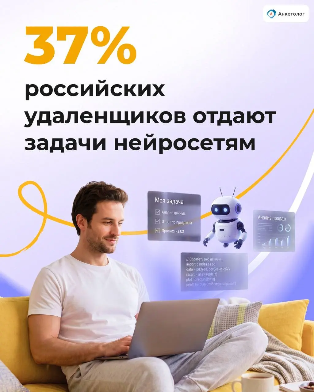 37% российских удаленщиков отдают задачи нейросетям | Сетка — социальная сеть от hh.ru