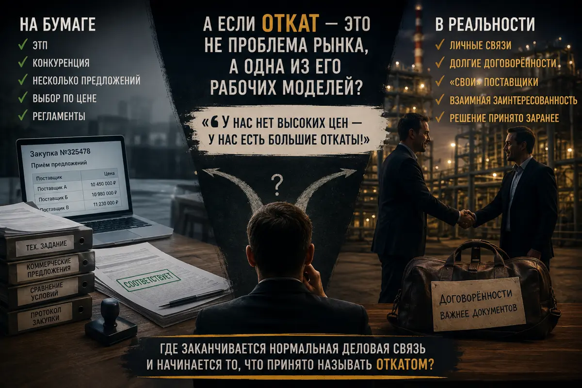 А если откат — это одна из рабочих моделей рынка? | Сетка — социальная сеть от hh.ru
