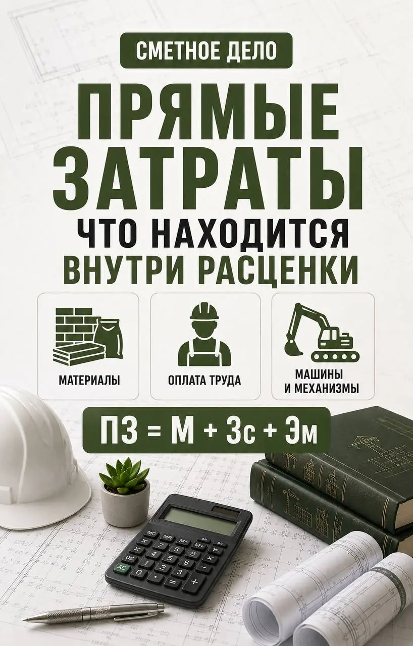 📐 Прямые затраты: что находится внутри расценки
Сметная стоимость строительно-монтажных работ формируется из трех основных элементов:
ССМР = ПЗ + НР + СП,
где ПЗ — прямые затраты, НР — накладные расхо... | Сетка — социальная сеть от hh.ru