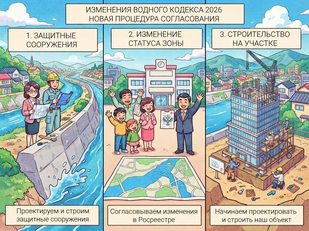 🏞 Изменения Водного кодекса 👋
Последствия недавних наводнений в Дагестане и повторяющиеся истории с сезонными наводнениями привели к жёстким поправкам в Водном кодексе | Сетка — социальная сеть от hh.ru