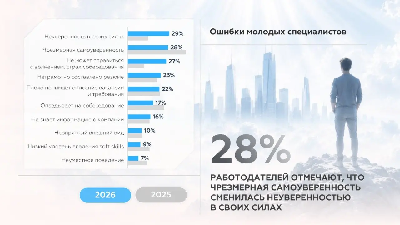 🧠 Молодежь не там ище(у)т
Инсайты из исследования привлечения молодых специалистов по инициативе ANCOR и проекта «Профразвитие» АНО «Россия – страна возможностей» о найме молодых специалистов | Сетка — социальная сеть от hh.ru