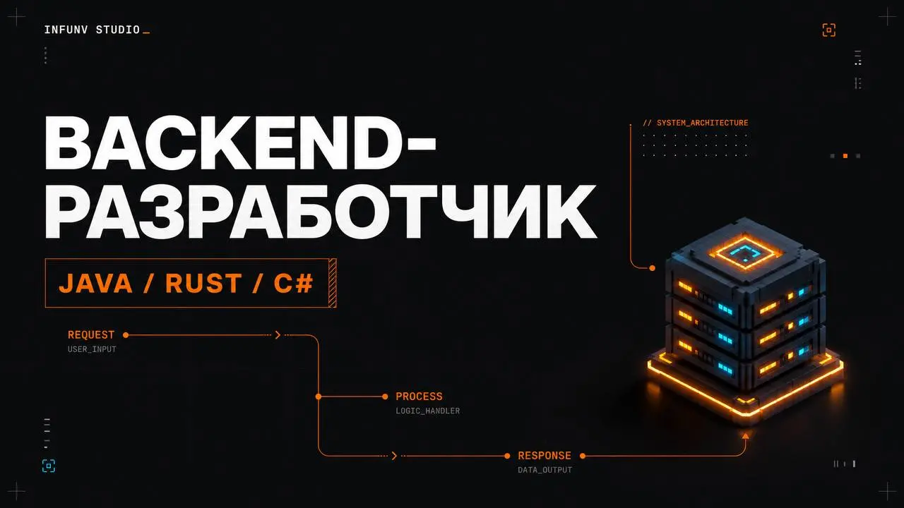 🔥 Ищем Middle / Senior Backend-разработчика (Java / Rust / C#) в INFUNV STUDIO
Разрабатываем высоконагруженные серверные модули, распределенные системы и кастомные сетевые решения | Сетка — социальная сеть от hh.ru