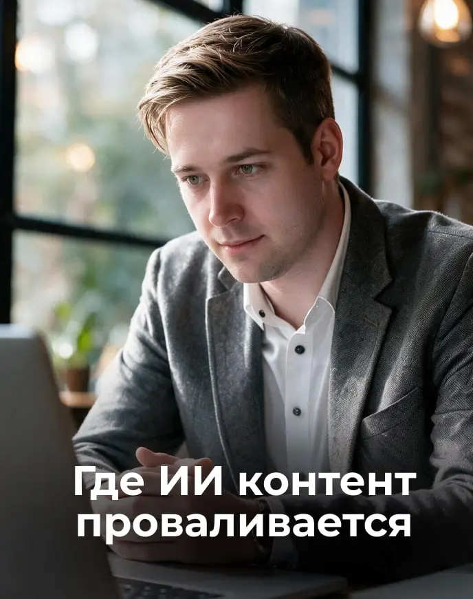 ❓ Где ИИ-контент проваливается
Сырой ИИ-контент палится за секунду, и аудитория это видит. Разбираю места, где он сыпется, и что с этим делать руками.
1 | Сетка — социальная сеть от hh.ru