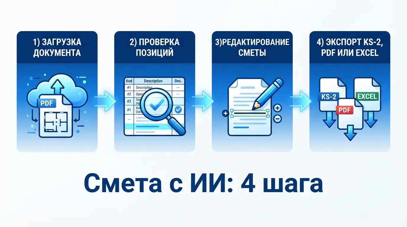 Как создать смету с помощью ИИ: от планировки до КС-2 | Сетка — социальная сеть от hh.ru