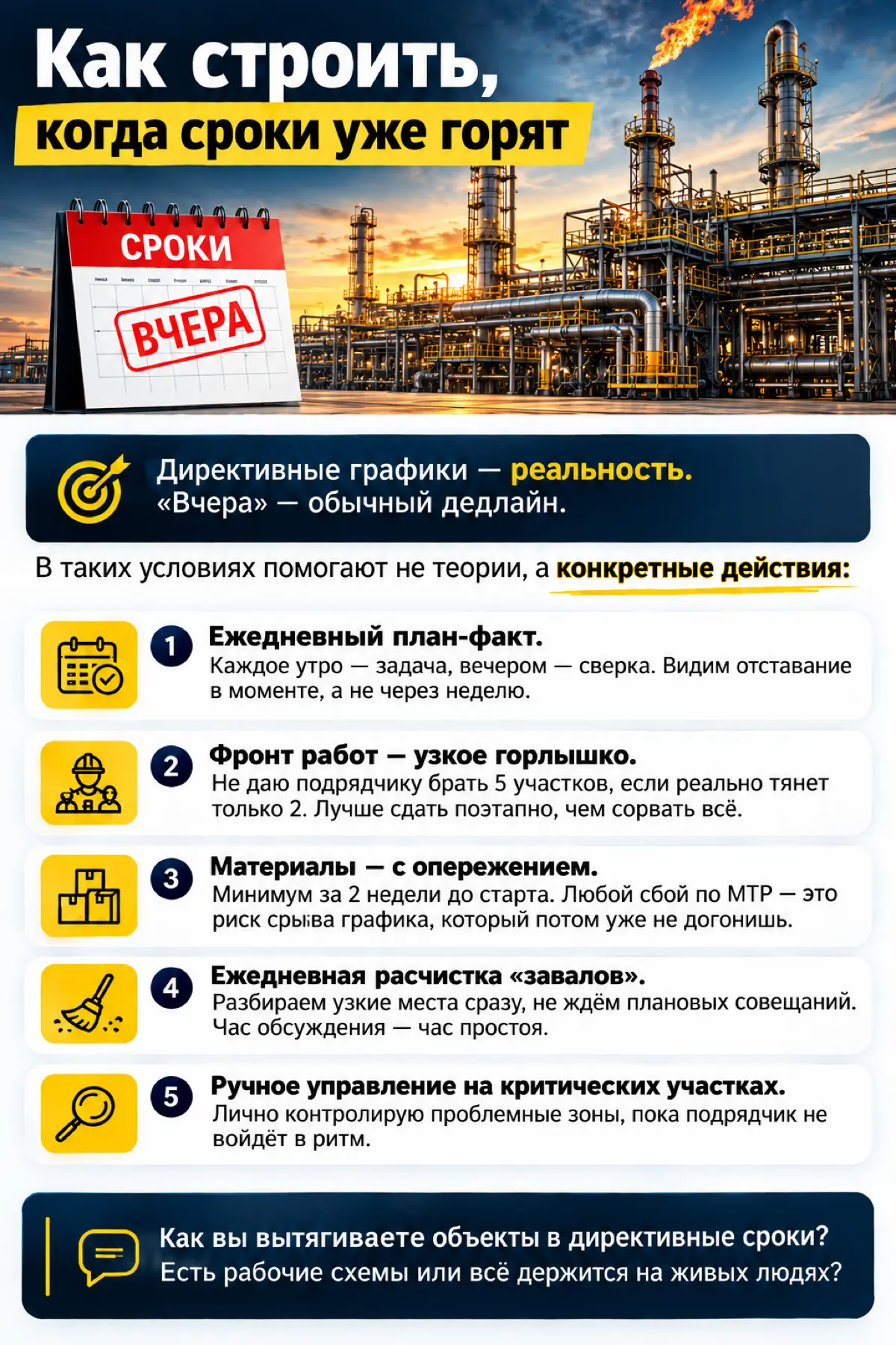 Как строить, когда сроки уже горят | Сетка — социальная сеть от hh.ru