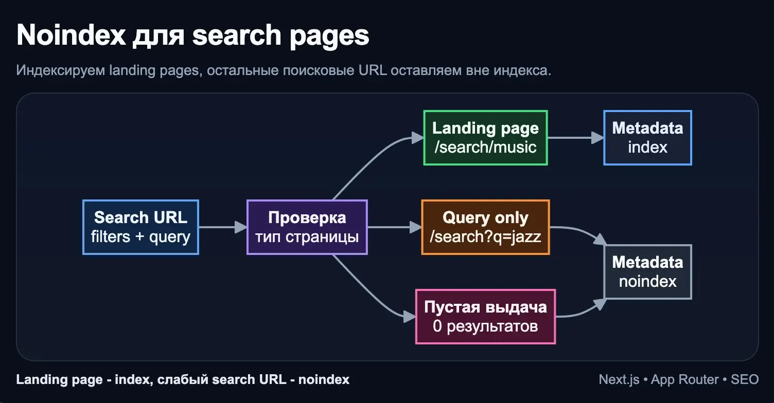 Next.js, noindex для слабых поисковых страниц | Сетка — социальная сеть от hh.ru