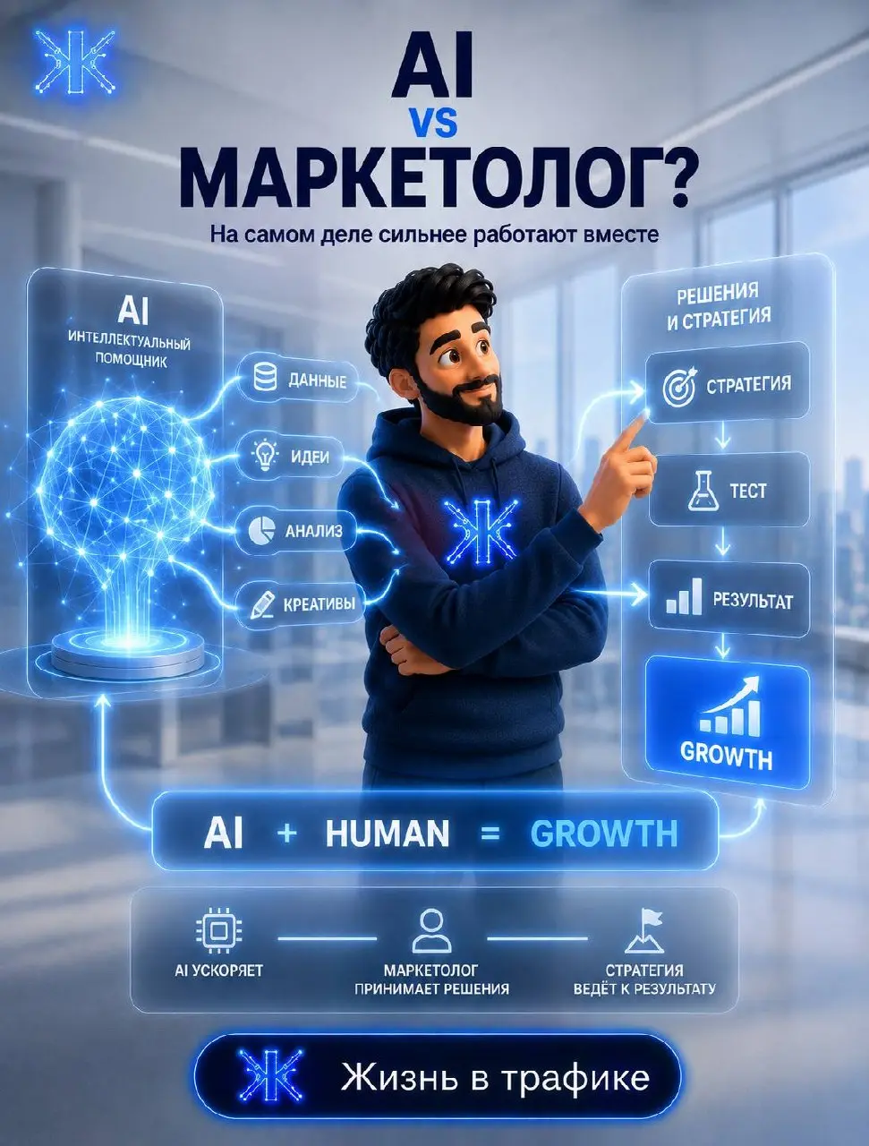 🤖AI против маркетолога: кто победит? | Сетка — социальная сеть от hh.ru
