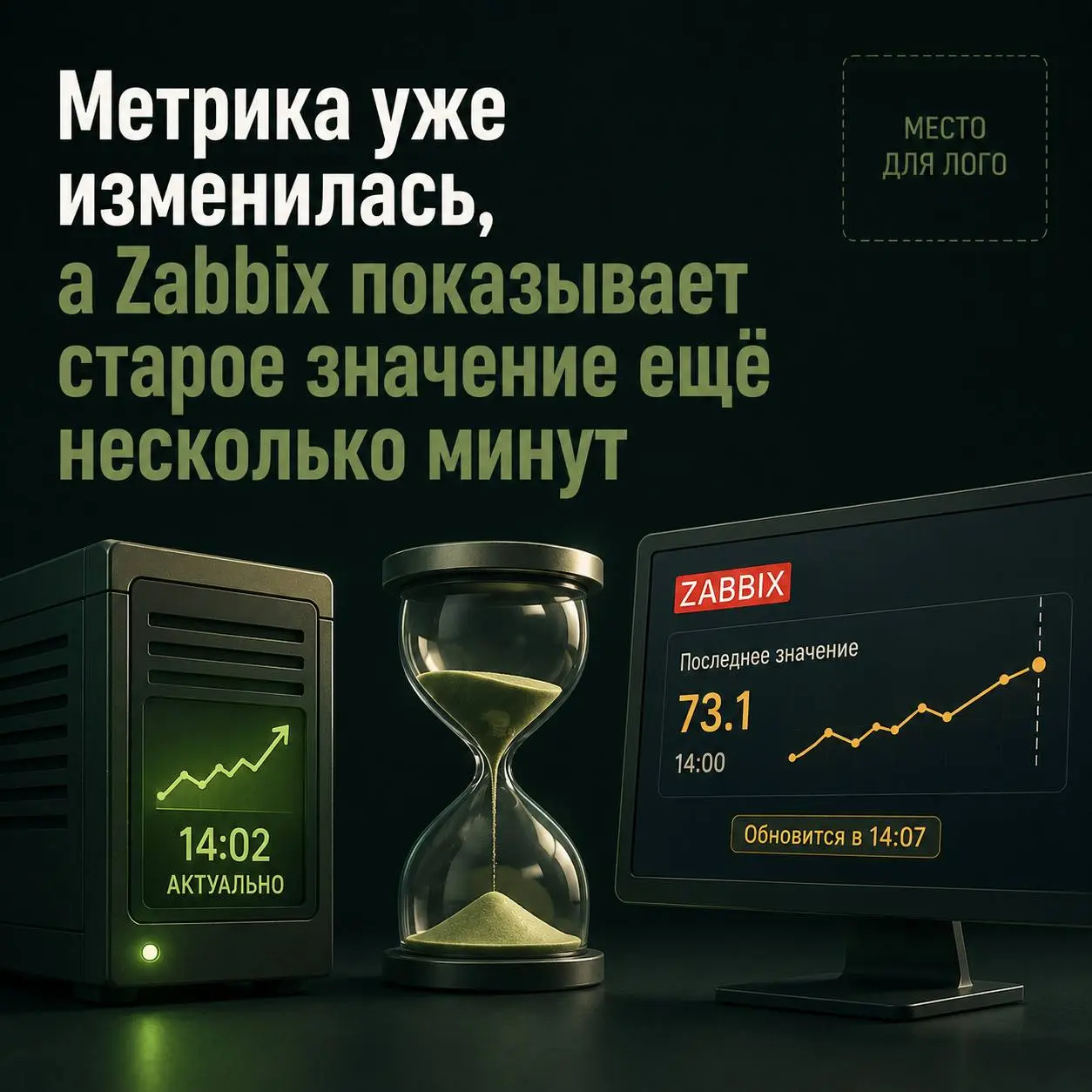 🛠️ Метрика уже изменилась, а Zabbix показывает старое значение ещё несколько минут
Ситуация:
14:02 — на сервере уже видно проблему
14:07 — новое значение появляется в Zabbix
14:07 — после обработки va... | Сетка — социальная сеть от hh.ru