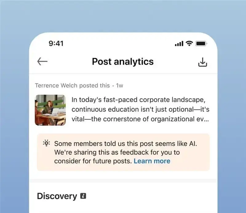 Кое-что прояснилось с новой кнопкой "Пожаловаться на AI-slop" 🚨
Сегодня CPO Linkedin рассказал, что за 2 недели (после запуска) ее нажали более 1 млн человек - всем спасибо, возьмите с полки пирожок 😉... | Сетка — социальная сеть от hh.ru