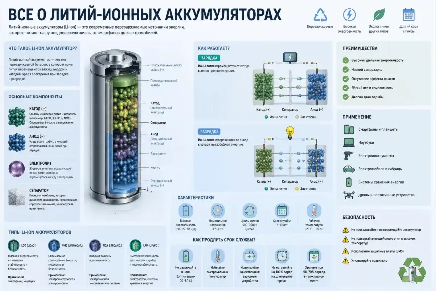 Все о литий-ионных аккумуляторах | Сетка — социальная сеть от hh.ru