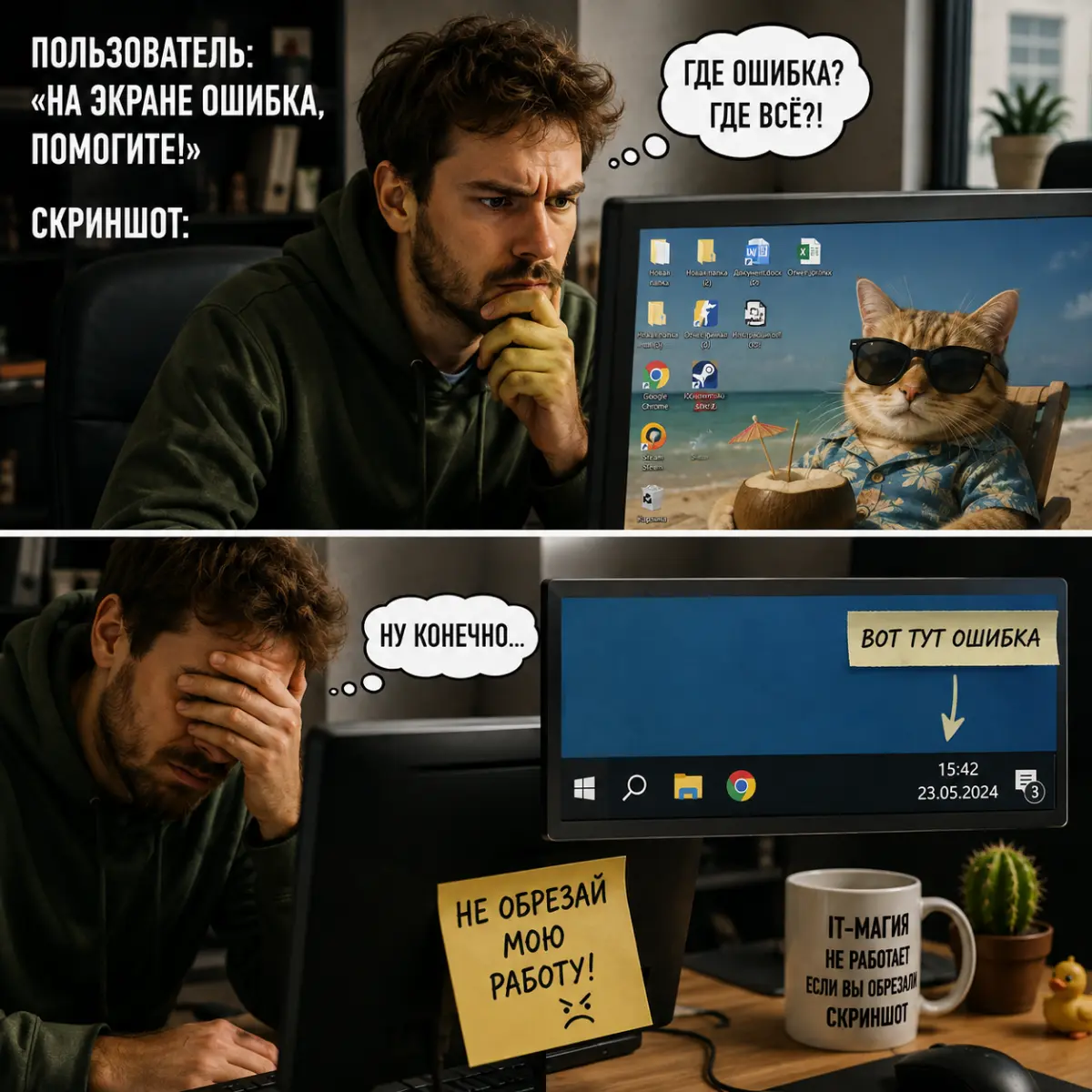 😂 Когда пользователь присылает скриншот, но обрезал важное | Сетка — социальная сеть от hh.ru