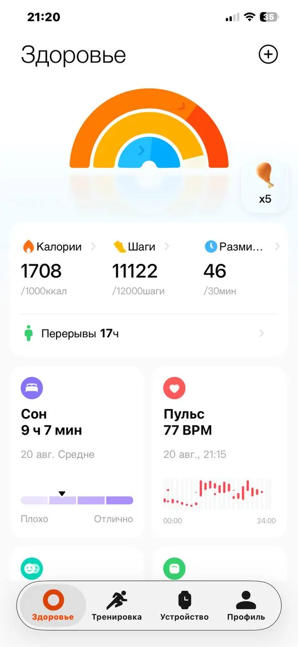 Шагов не много, за то поспал отлично | Сетка — социальная сеть от hh.ru