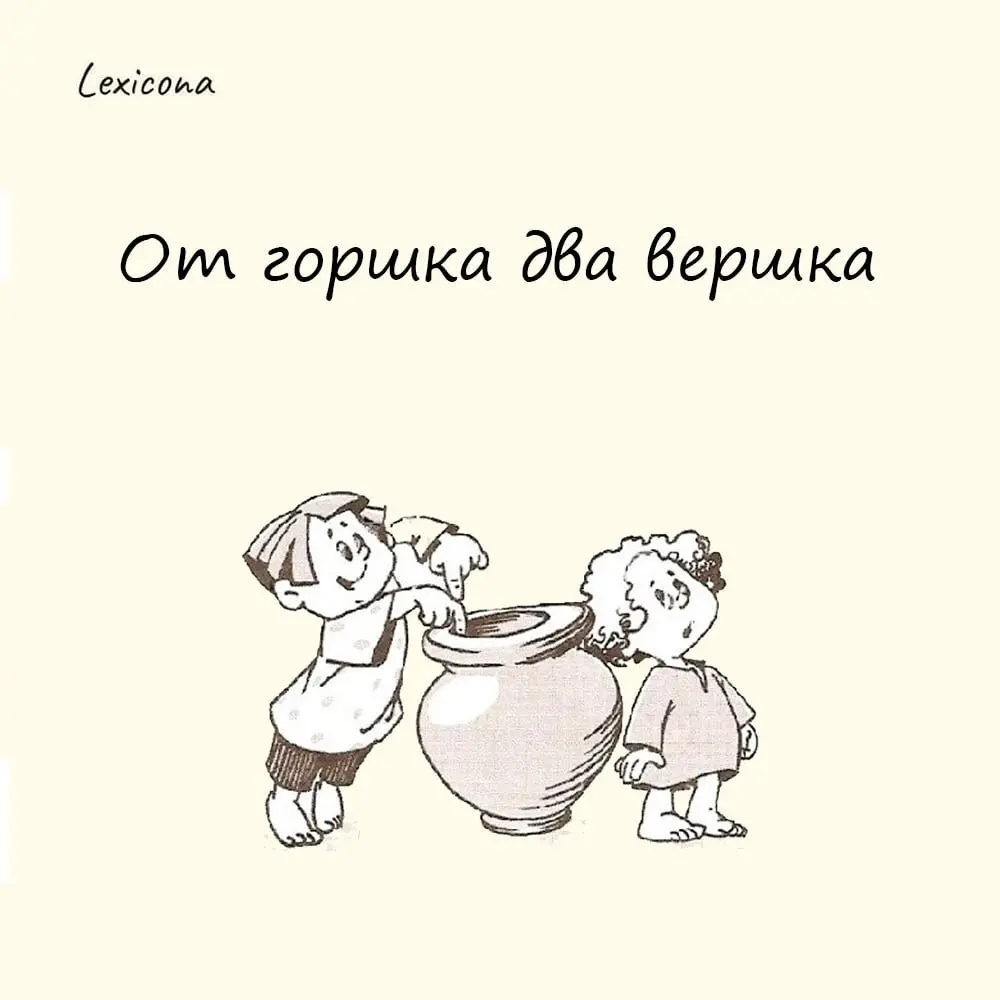 От горшка два вершка
Фразеологизм означает, что человек слишком мал по росту или возрасту.
Происхождение связано со старинной русской мерой длины — вершком. Вершок — это 4,4 см | Сетка — социальная сеть от hh.ru