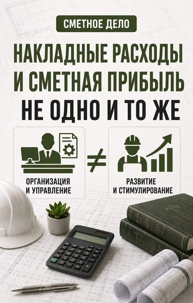 📊 Накладные расходы и сметная прибыль — не одно и то же
После определения прямых затрат расчет стоимости строительно-монтажных работ не заканчивается | Сетка — социальная сеть от hh.ru