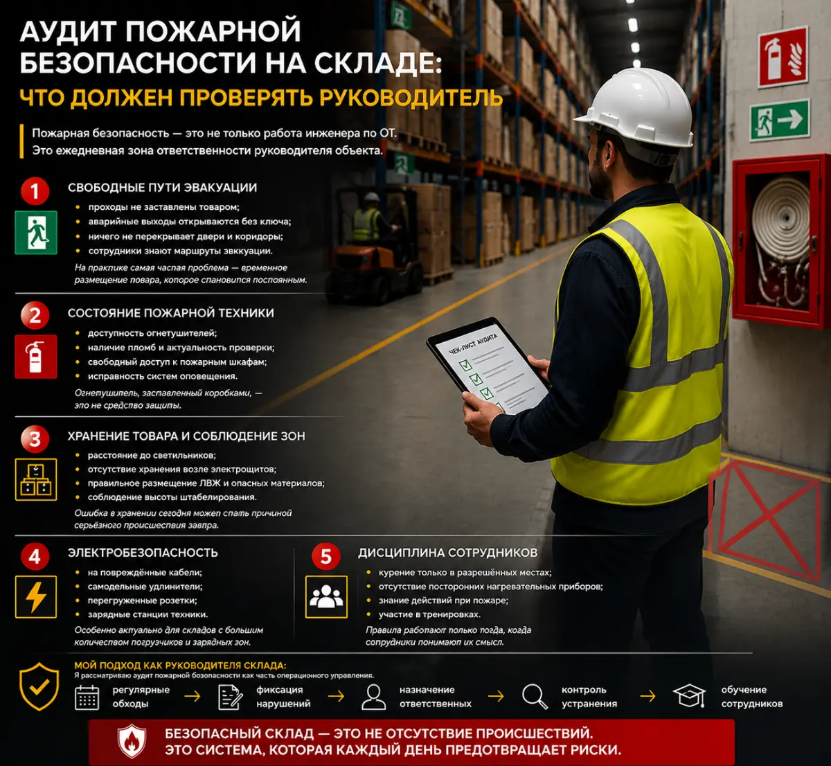 🔥 Аудит пожарной безопасности на складе. | Сетка — социальная сеть от hh.ru