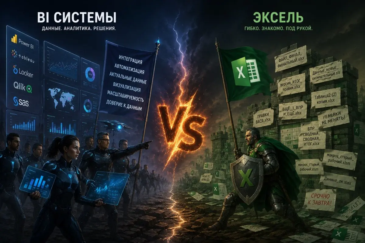 «Excel против DataLens: когда таблицы перестают быть инструментом и становятся проблемой?»
Коллеги, честно. Я аналитик и 13 лет в теме. Последние 3 года плотно сижу на Ozon | Сетка — социальная сеть от hh.ru
