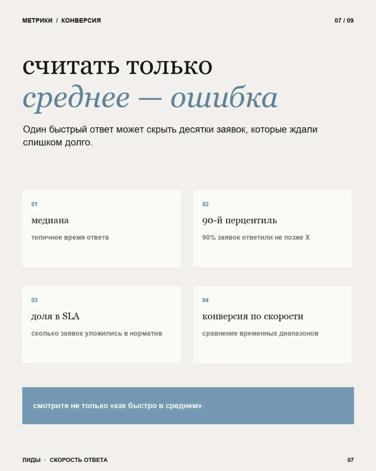 Пока все считают охваты, подписчиков и стоимость заявки, одна важная метрика часто остаётся за кадром — скорость ответа.
Потому что заявка — это ещё не клиент | Сетка — социальная сеть от hh.ru