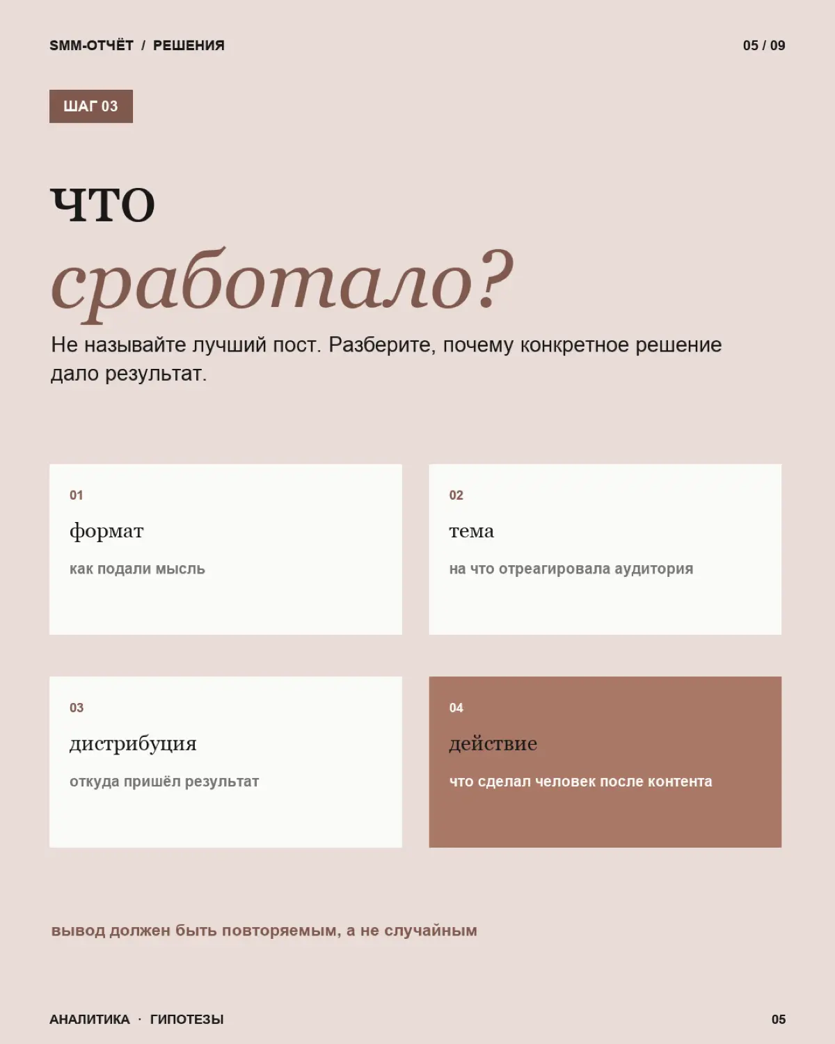 Ежемесячный SMM-отчет — это не список цифр, который клиент открывает один раз и больше никогда к нему не возвращается.
Охваты выросли.
Подписчиков стало больше.
Вовлечённость немного снизилась | Сетка — социальная сеть от hh.ru