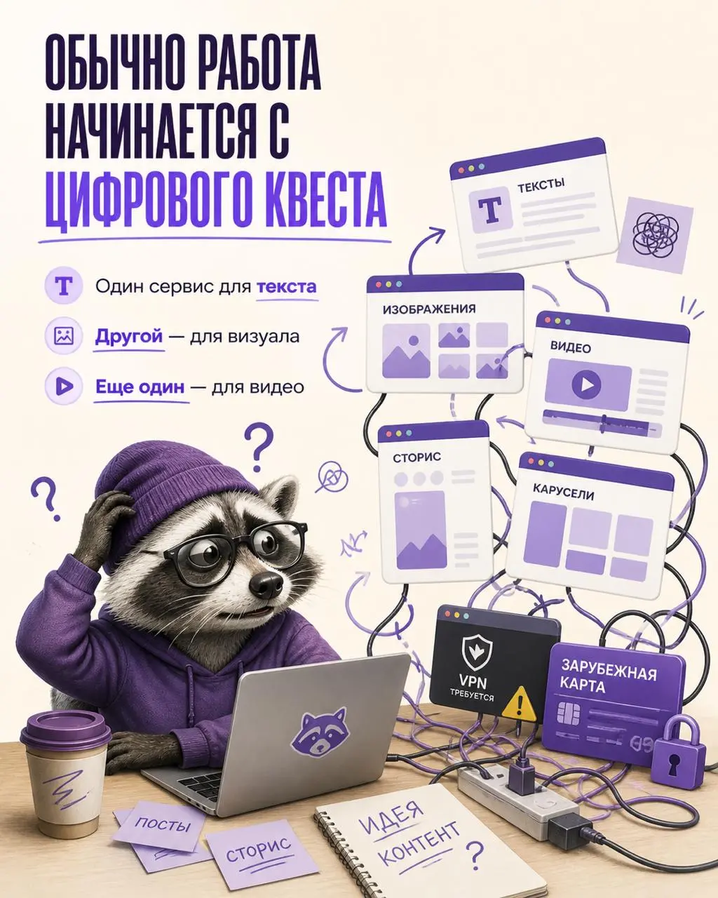 Карусели и сторис — в один клик на aizavod.io
Тестируем новый функционал на нашем с вами ИИ Заводе | Сетка — социальная сеть от hh.ru