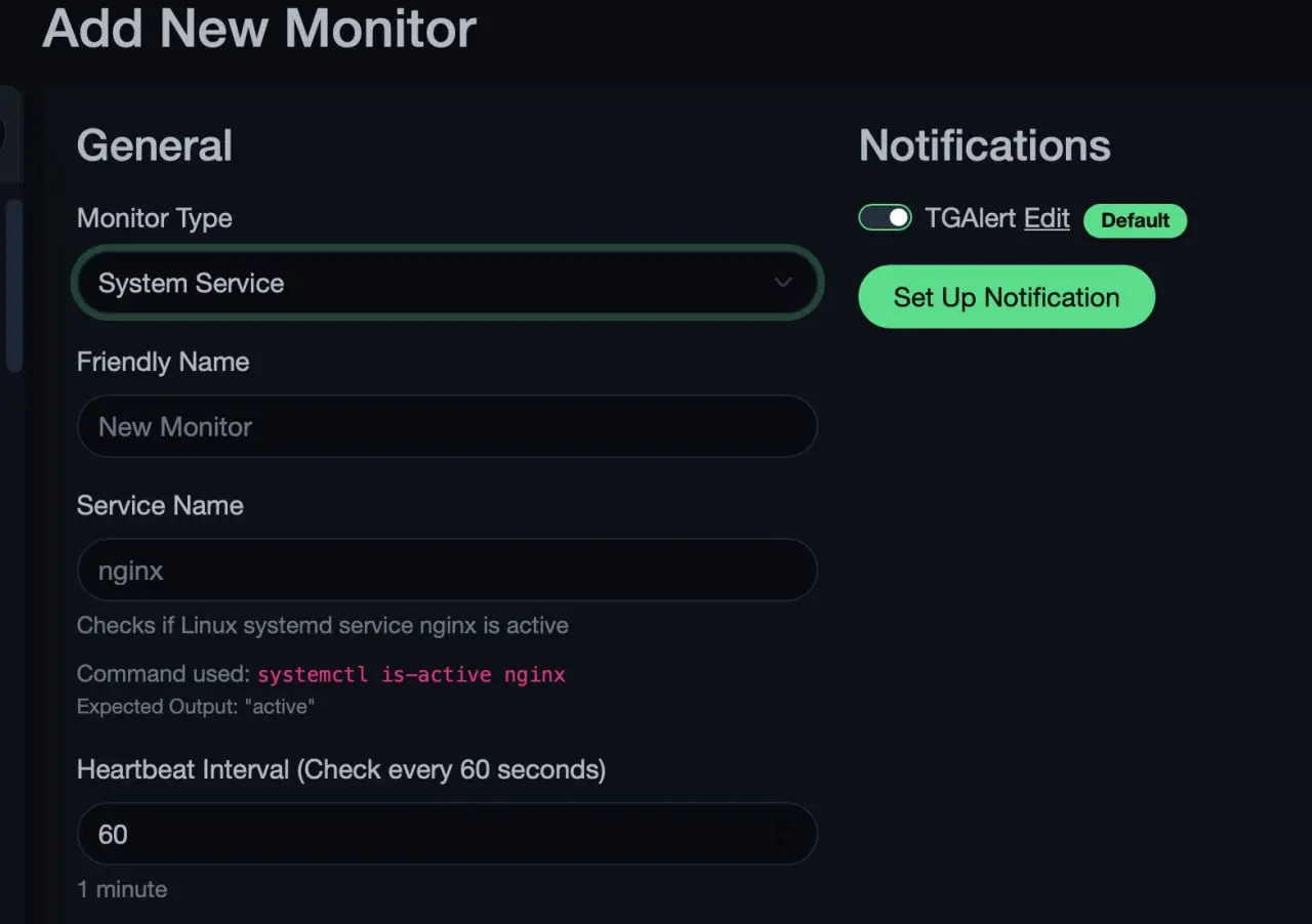 Обновил домашний Uptime Kuma: завезли нативный тип System Service.
Раньше мониторил всё через Push-скрипты (https://blog.tatarinovms.space/uptimesystemd) | Сетка — социальная сеть от hh.ru