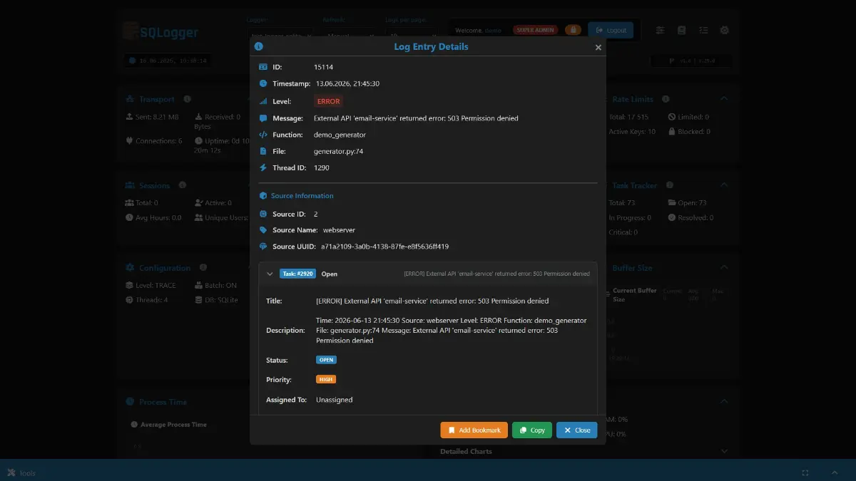 SQLogger - описание системы | Сетка — социальная сеть от hh.ru